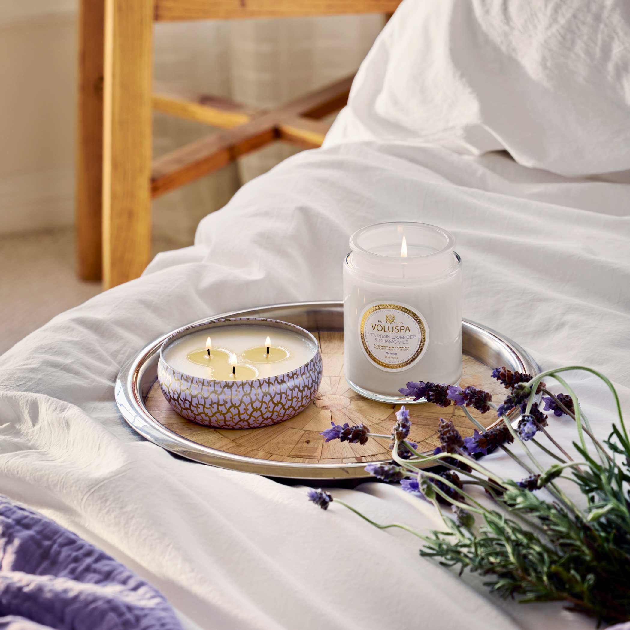 Mountain Lavender & Chamomile | Large Jar Candle | VOLUSPA