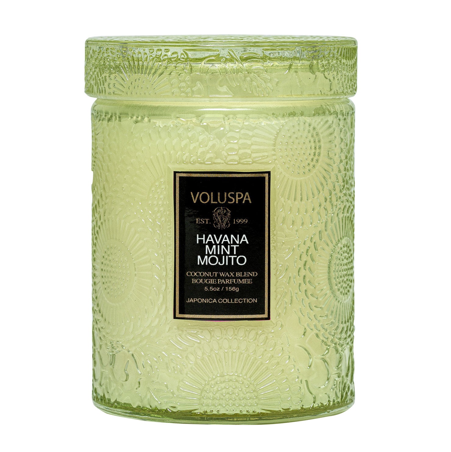 Havana Mint Mojito in the Small Jar Candle with the lid on image.