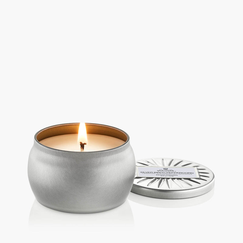 Silver Birch Peppercorn - Mini Tin Candle