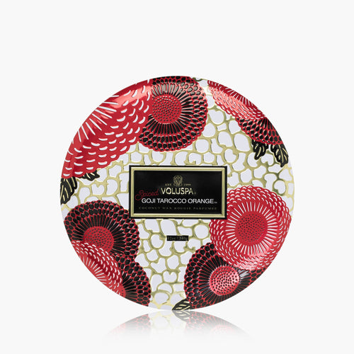 Spiced Goji Tarocco Orange - Seasonal 3 Wick Tin Candle