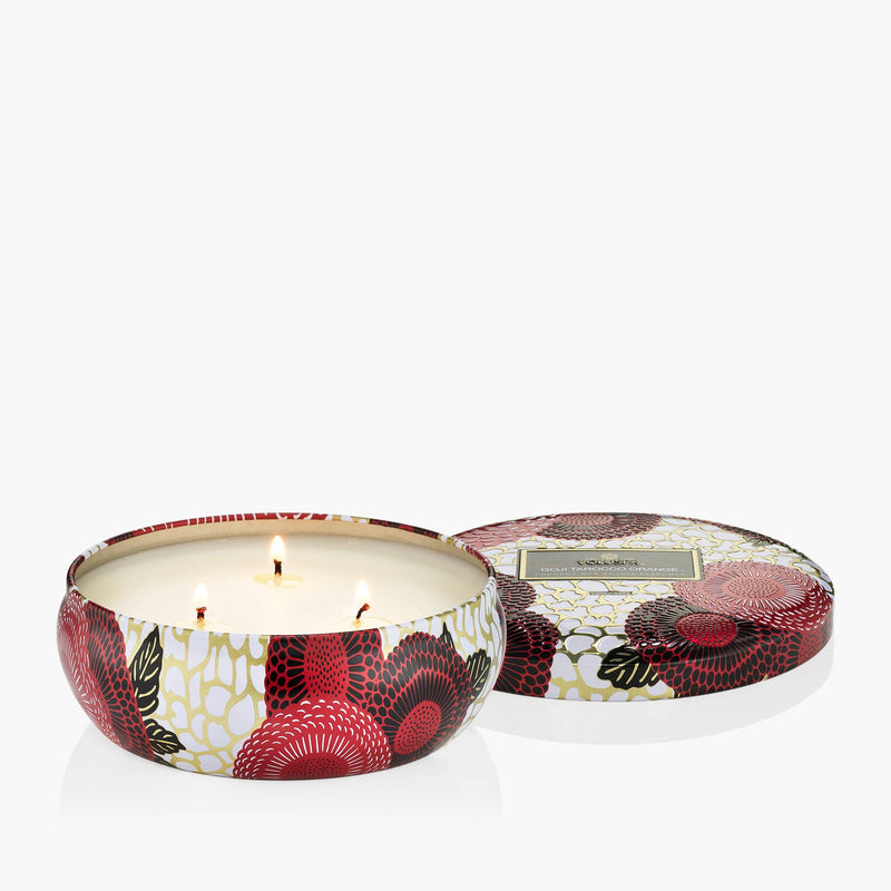 Spiced Goji Tarocco Orange - Seasonal 3 Wick Tin Candle - view 4