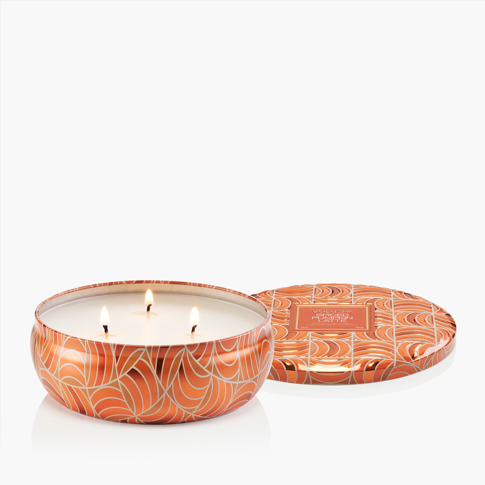 Spiced Pumpkin Latte | 3 Wick Tin Candle | VOLUSPA