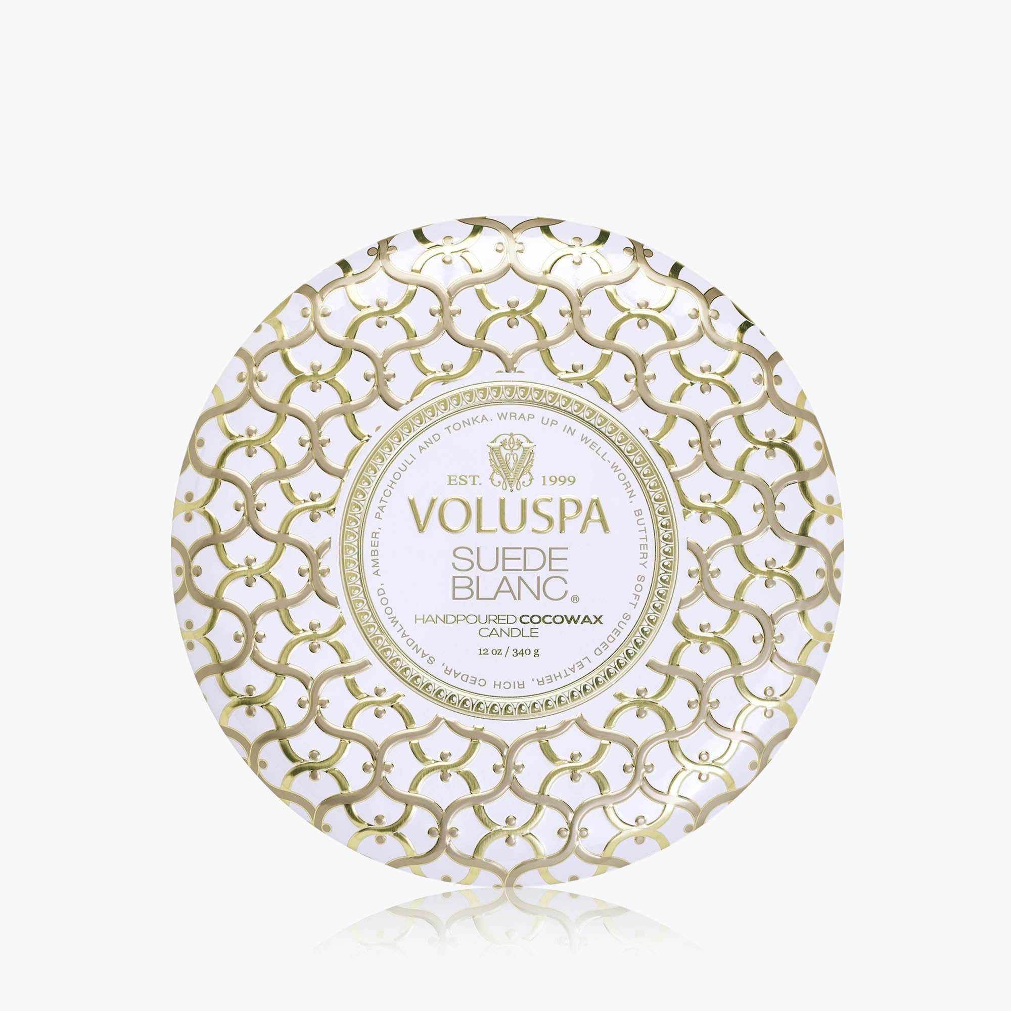 Suede Blanc | 3 Wick Tin Candle | VOLUSPA