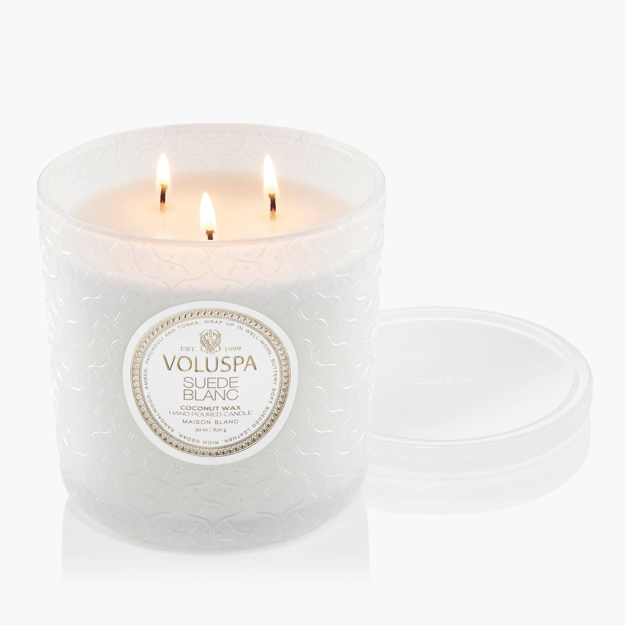 Suede Blanc | Boxed Luxe Candle | VOLUSPA