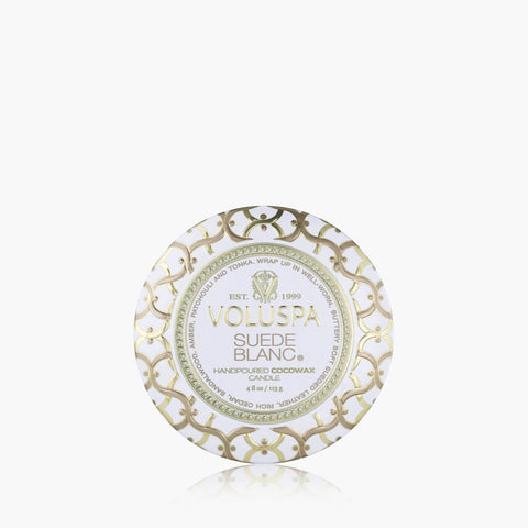 Suede Blanc - Mini Tin Candle