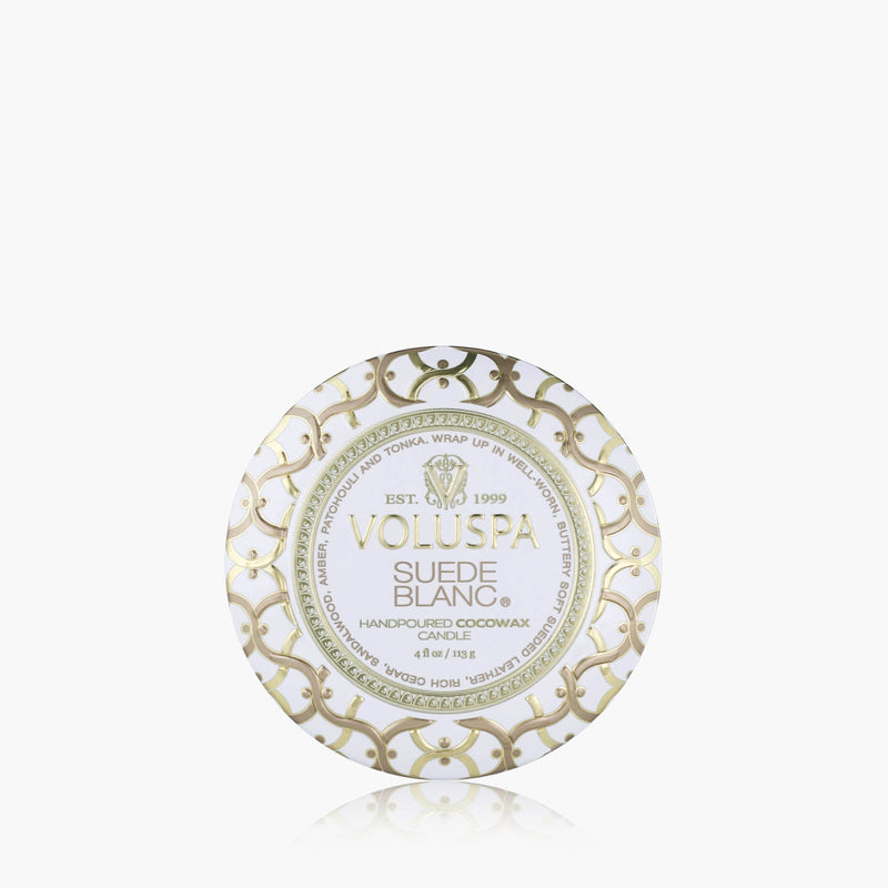 Suede Blanc - Mini Tin Candle