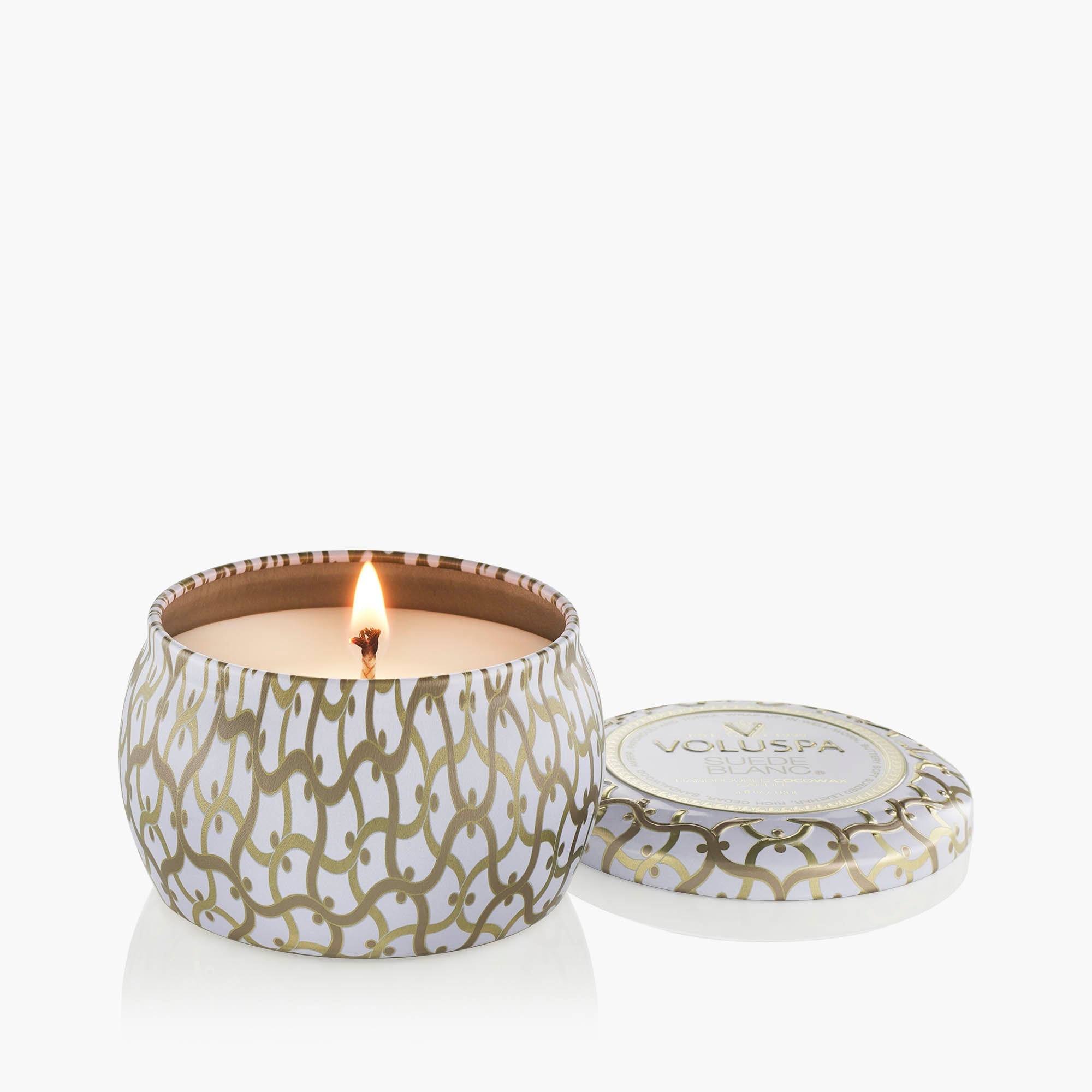 Suede Blanc | Mini Tin Candle | VOLUSPA