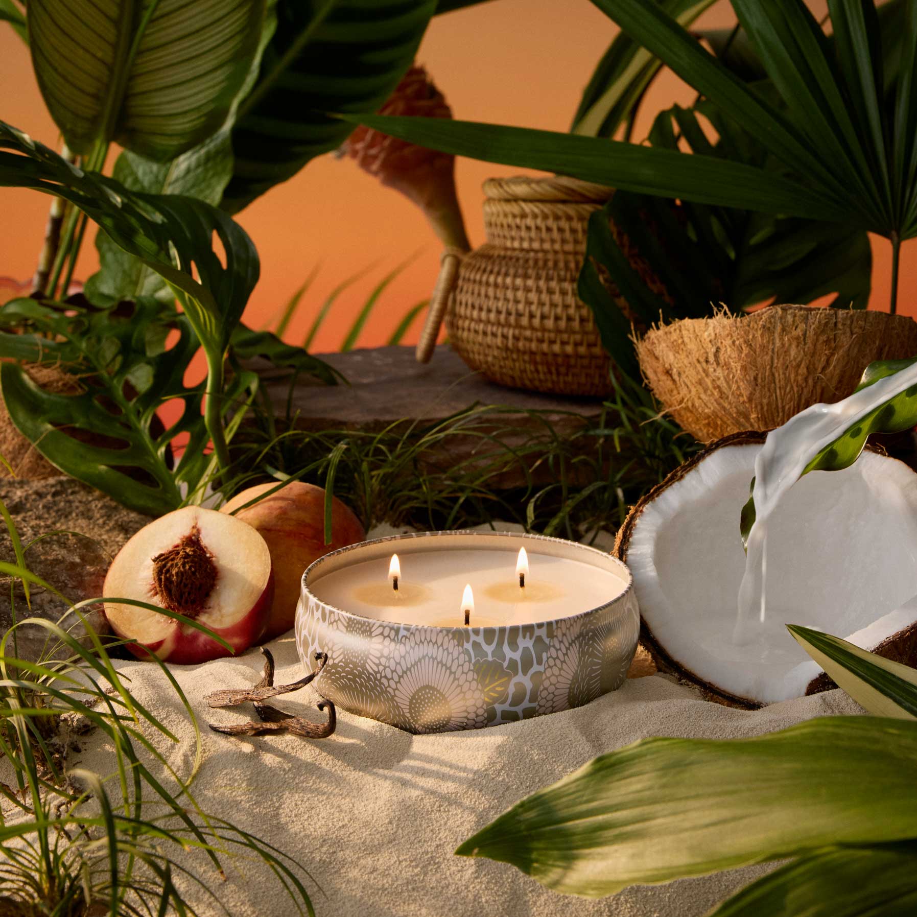 Tahitian Coconut Vanilla | 3 Wick Tin Candle | VOLUSPA