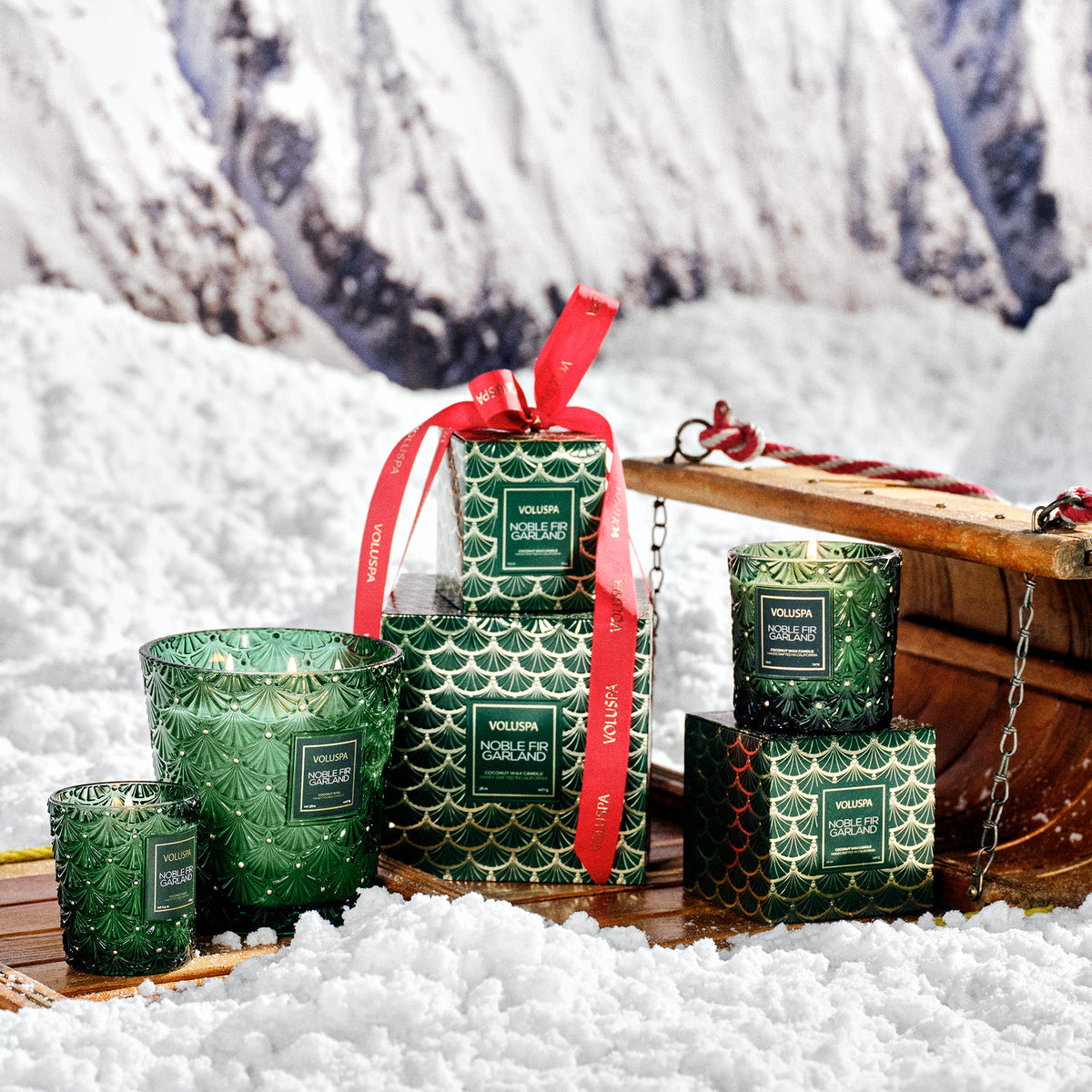 Noble Fir Garland - Luxe Classic Candle view 3
