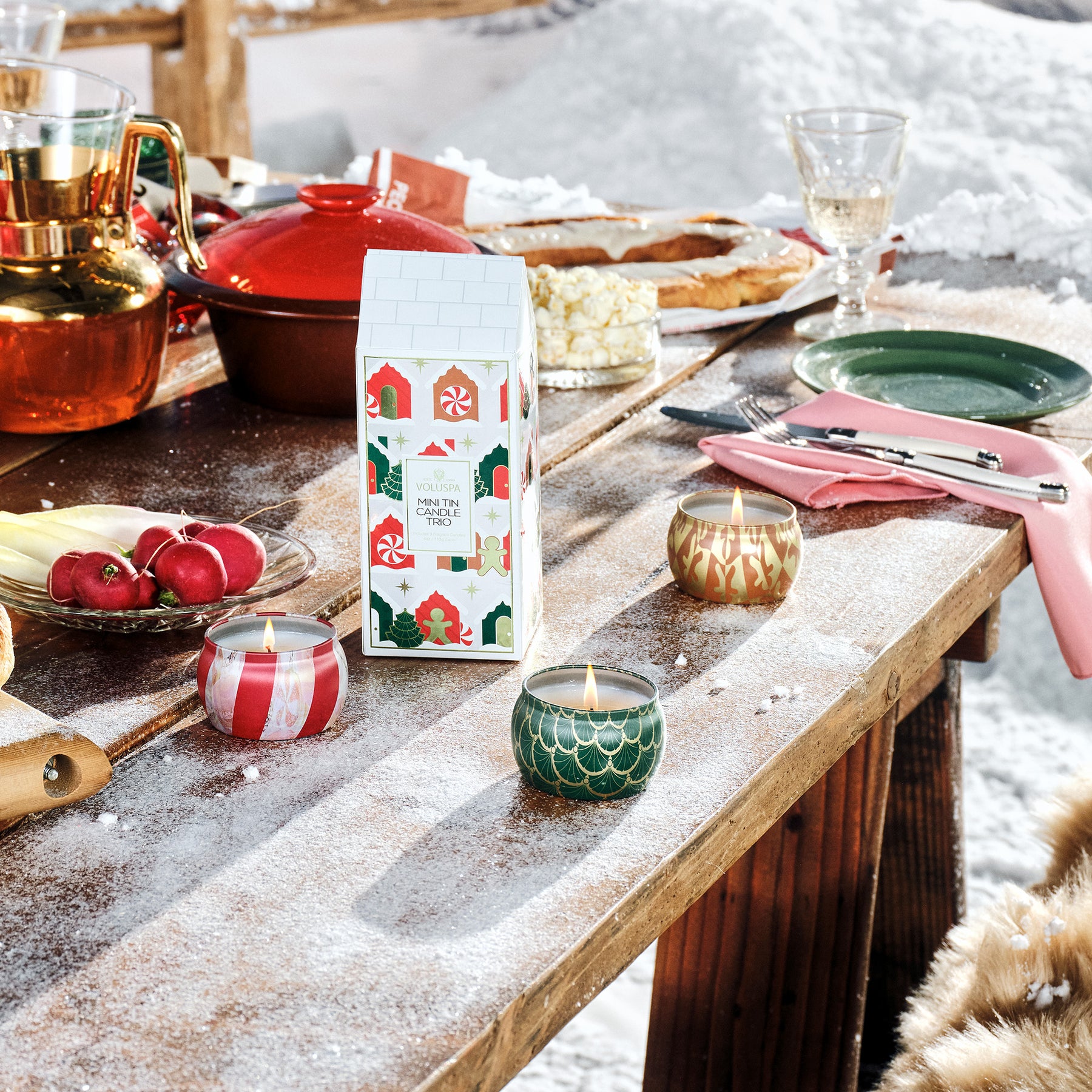 Holiday Village Mini Tin Trio - Assorted Gift Set