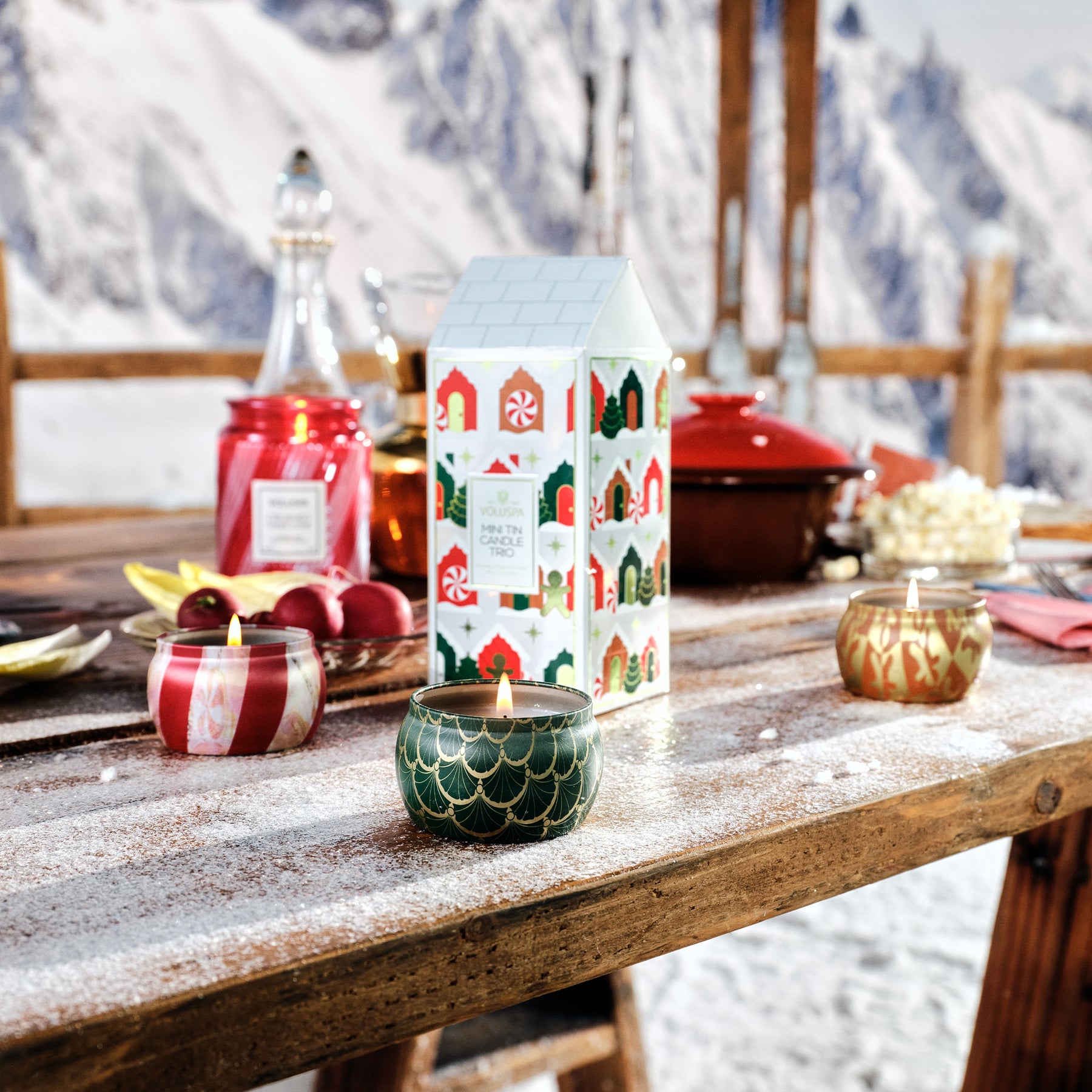 Holiday Village Mini Tin Trio - Assorted Gift Set