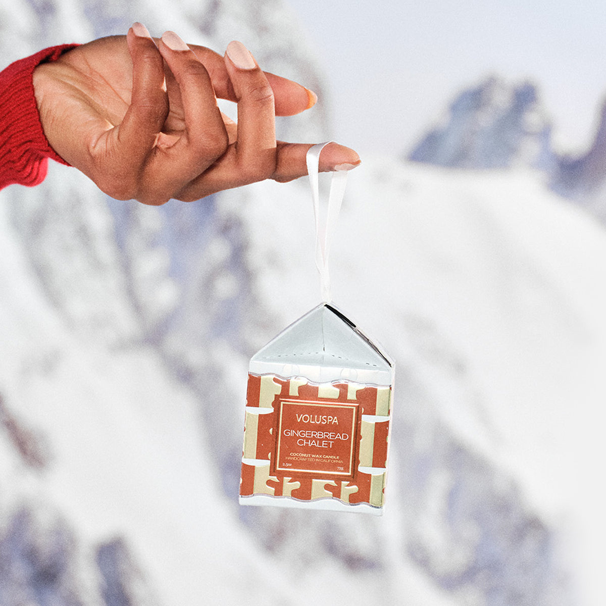 Gingerbread Chalet - Ornament Pedestal Candle Gift