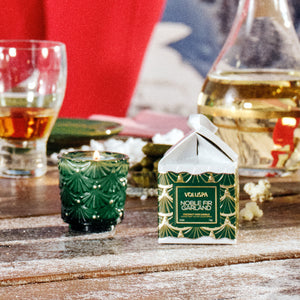 Noble Fir Garland - Ornament Pedestal Candle view 2