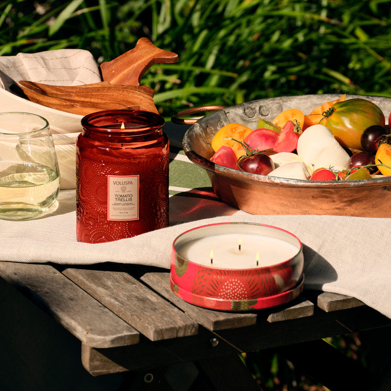 Tomato Trellis - 3 Wick Tin Candle - view 2