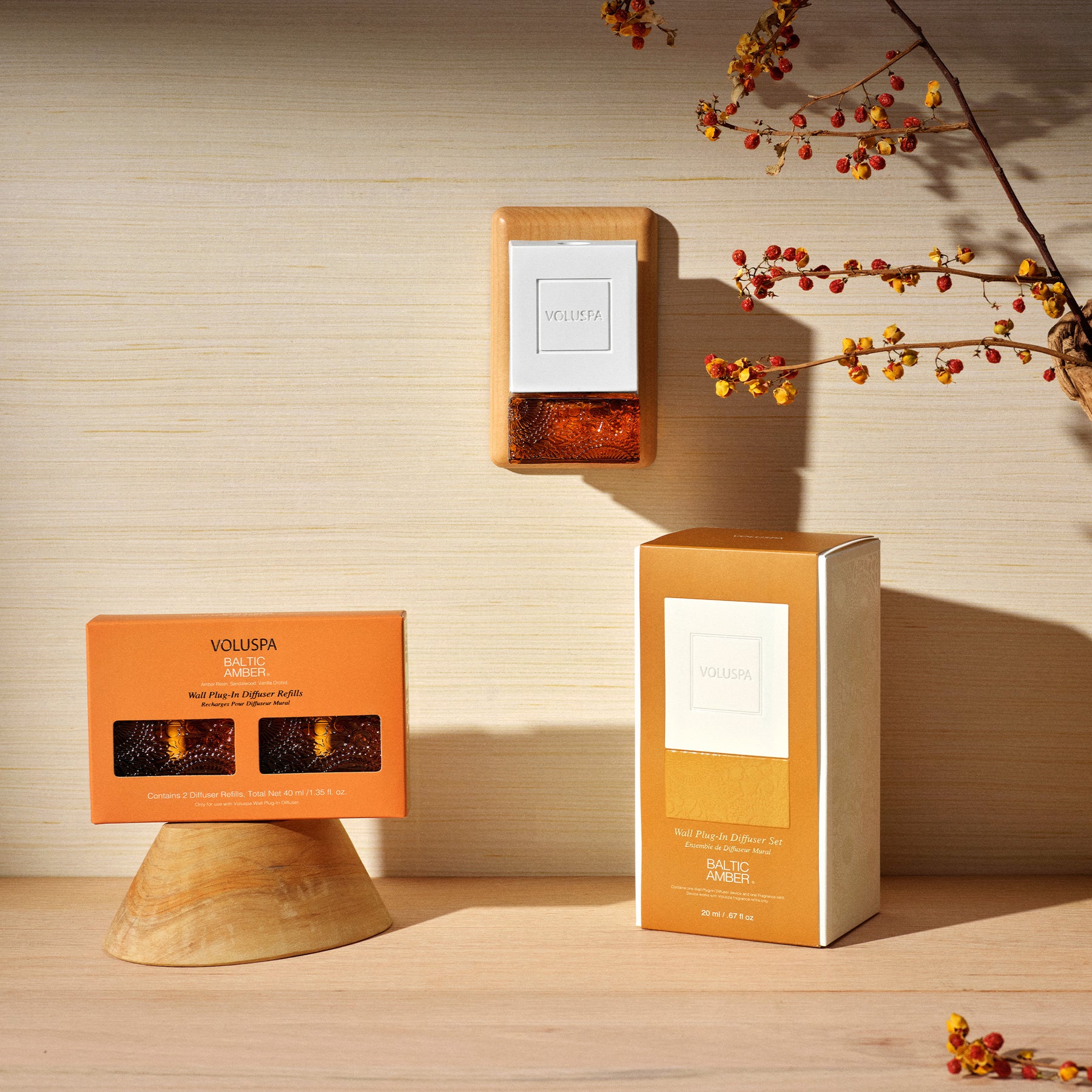Baltic Amber - Wall Plug-In Starter Kit + Twin Refills Bundle