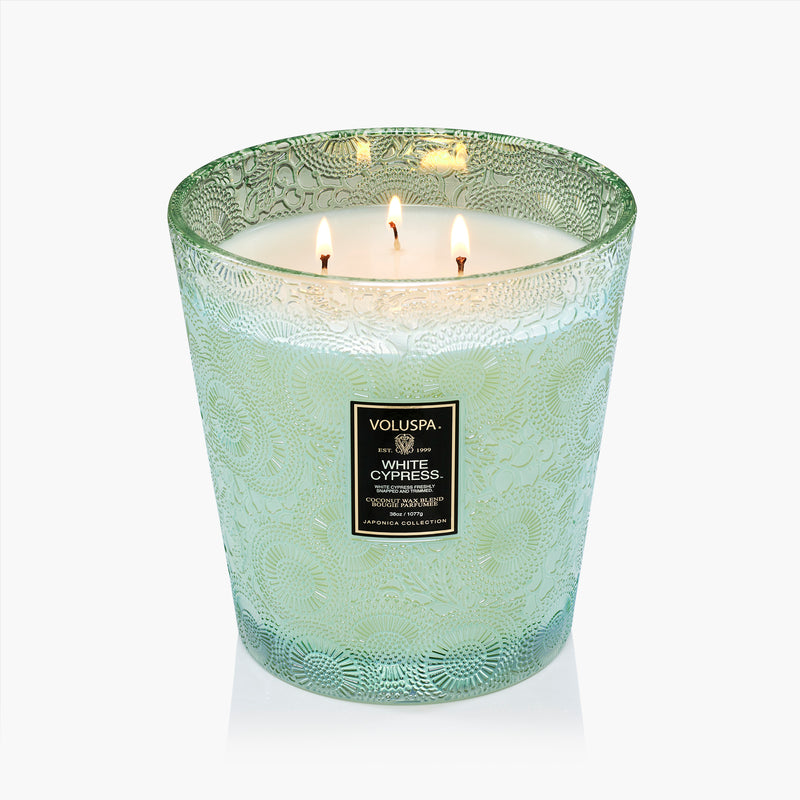 White Cypress - 3 Wick Hearth Candle - view 4