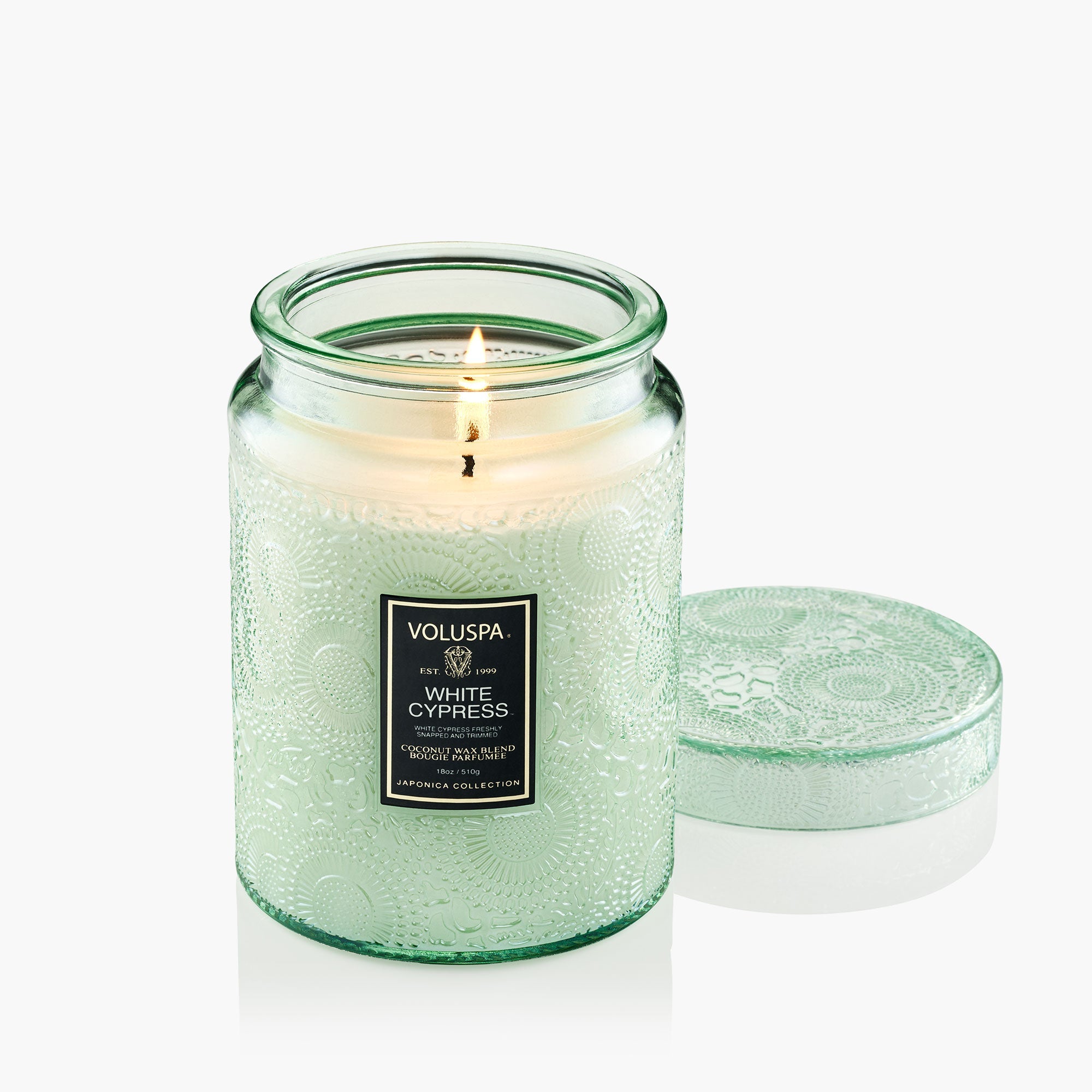Voluspa White Cypress Large Jar Candle