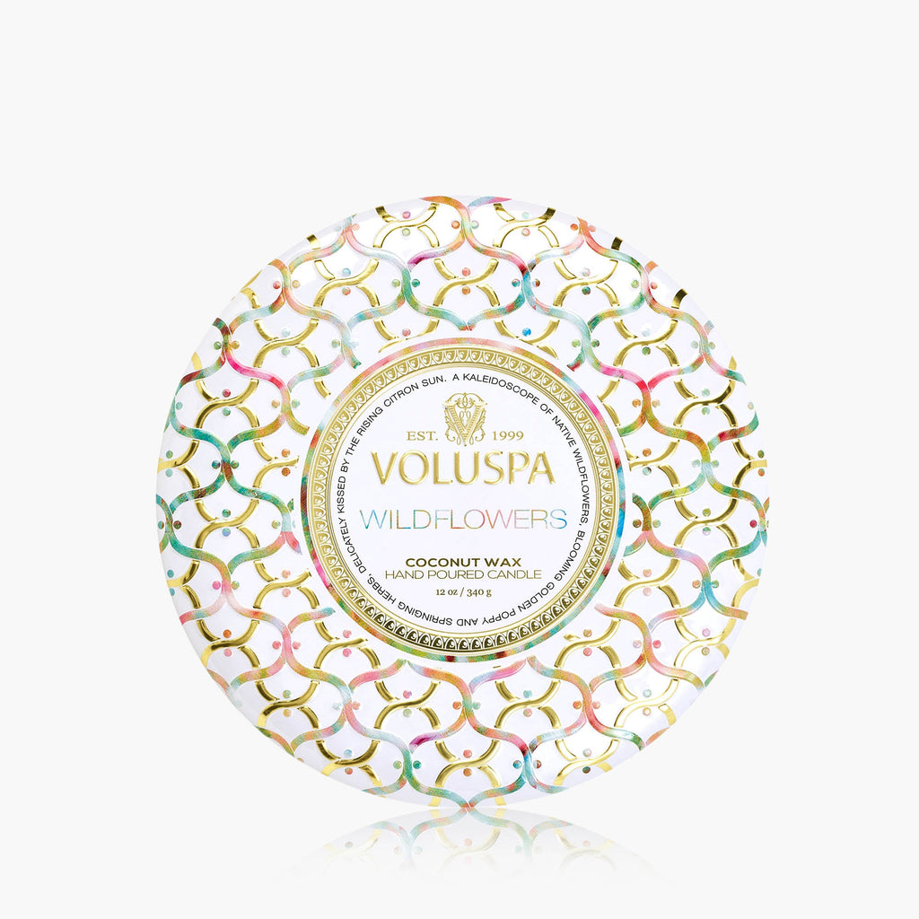Wildflowers 3 Wick Tin Candle