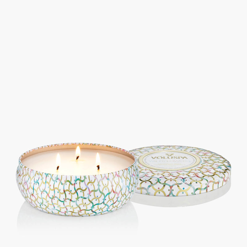 Wildflowers - 3 Wick Tin Candle