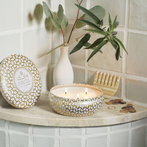 Eucalyptus & White Sage - 3 Wick Tin Candle