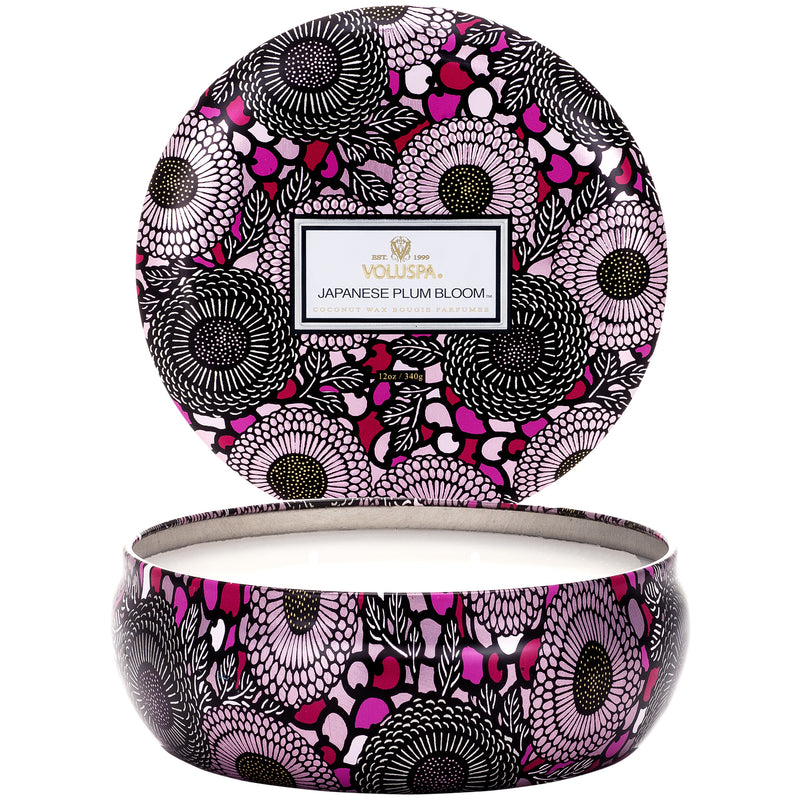 Japanese Plum Bloom - 3 Wick Tin Candle - view 2