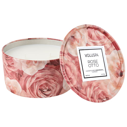 Rose Otto - 2 Wick Tin Candle