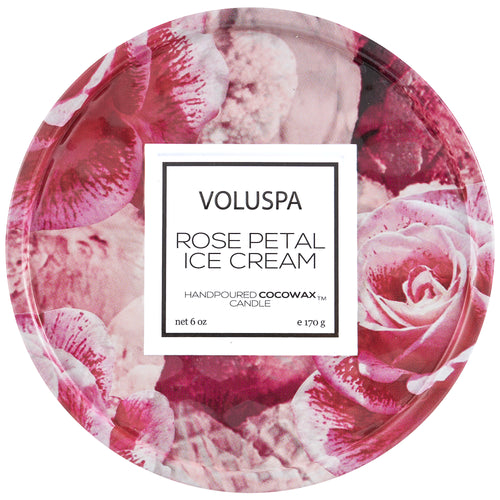 Rose Petal Ice Cream - 2 Wick Tin Candle