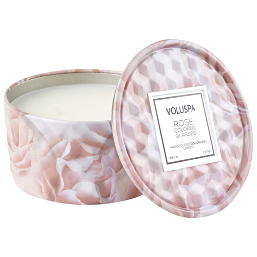 Rose Colored Glasses - 2 Wick Tin Candle