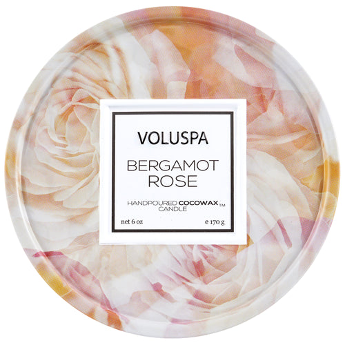 Bergamot Rose - 2 Wick Tin Candle