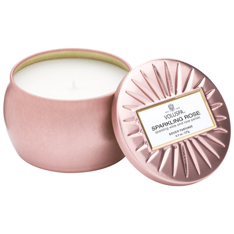 Sparkling Rose - Mini Tin Candle