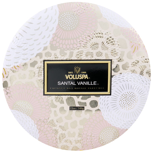 Santal Vanille - 3 Wick Tin Candle