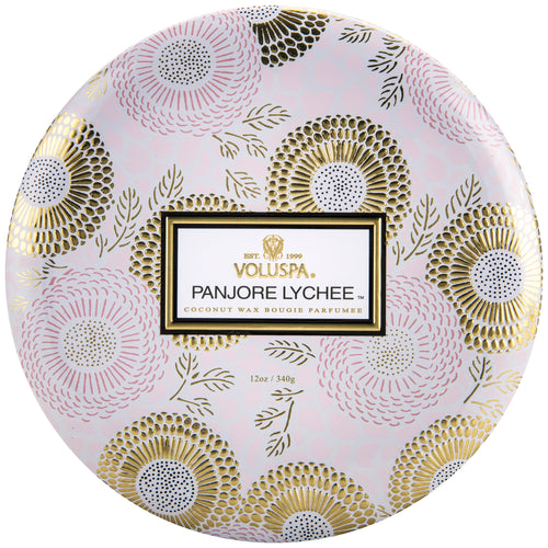 Panjore Lychee - 3 Wick Tin Candle