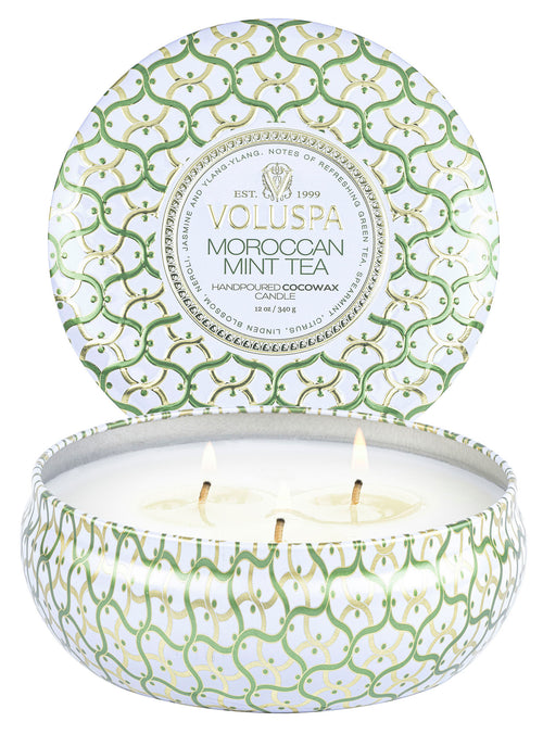 Moroccan Mint Tea - 3 Wick Tin Candle