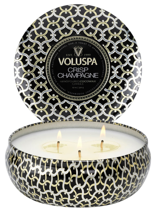 Crisp Champagne - 3 Wick Tin Candle