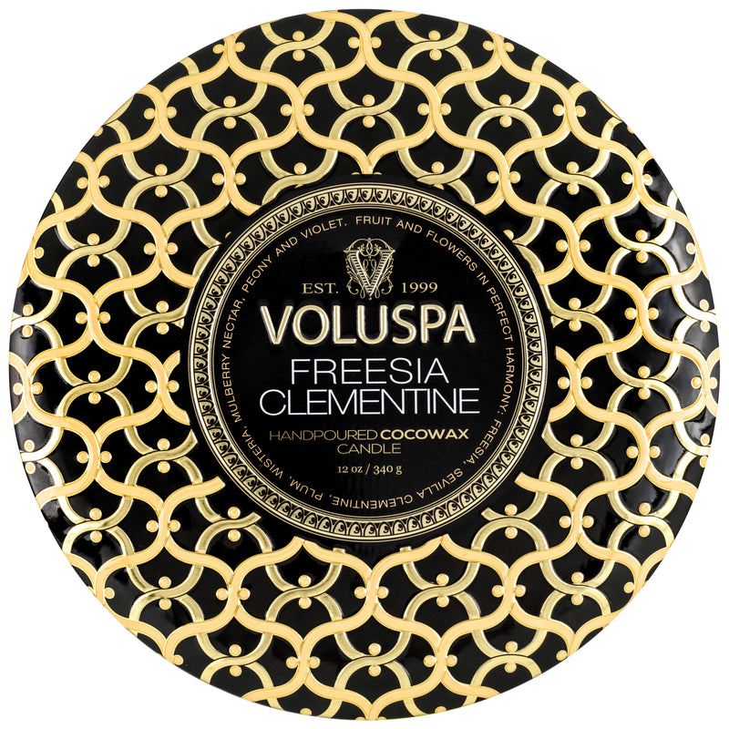 Freesia Clementine - 3 Wick Tin Candle - view 1