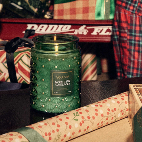 Noble Fir Garland - Large Jar Candle