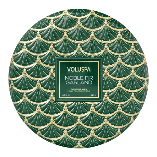 Noble Fir Garland - 3 Wick Tin Candle