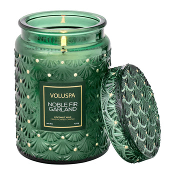 Noble Fir Garland - Large Jar Candle