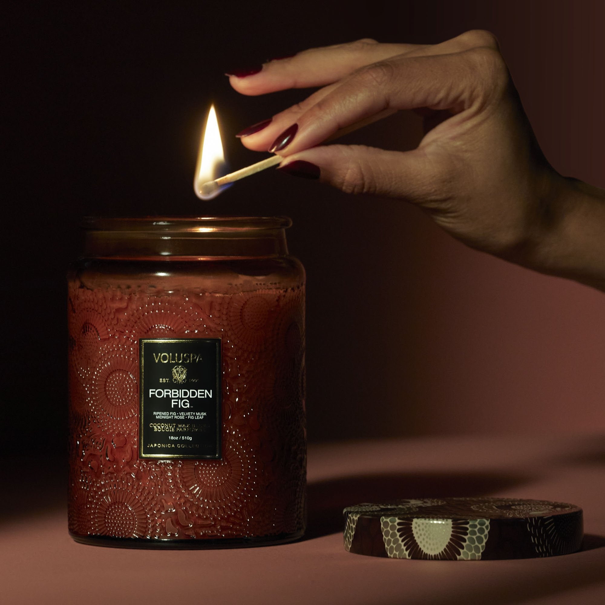 Voluspa Forbidden Fig Large Jar Candle - 18 oz