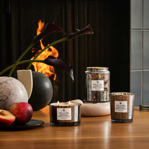 Makassar Ebony & Peach - Large Jar Candle