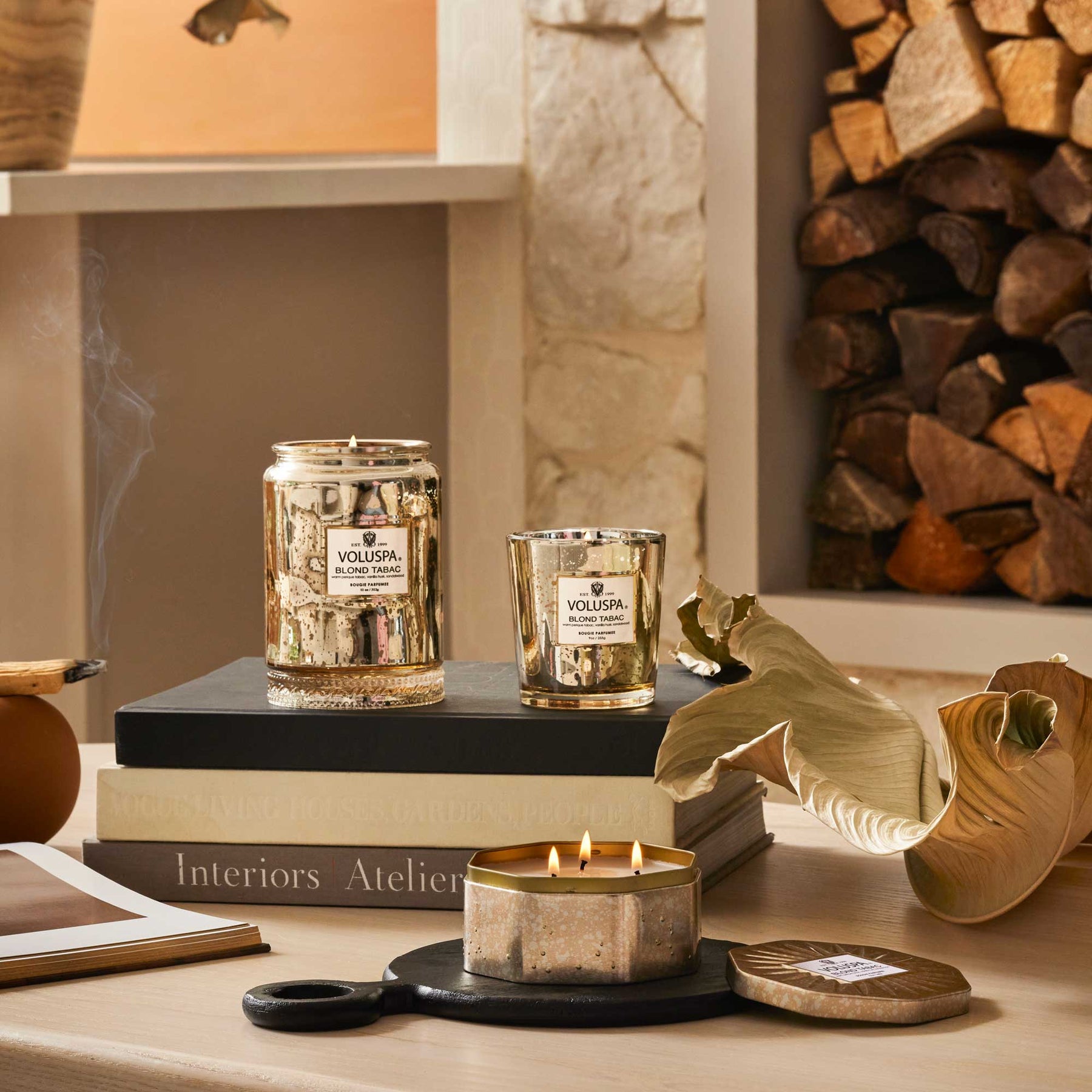 voluspa tobacco Blond Tabac Maison Candle Enter the drawing room of contentment with a scent of subtle elegance Voluspa Blond Tabac 18oz Large