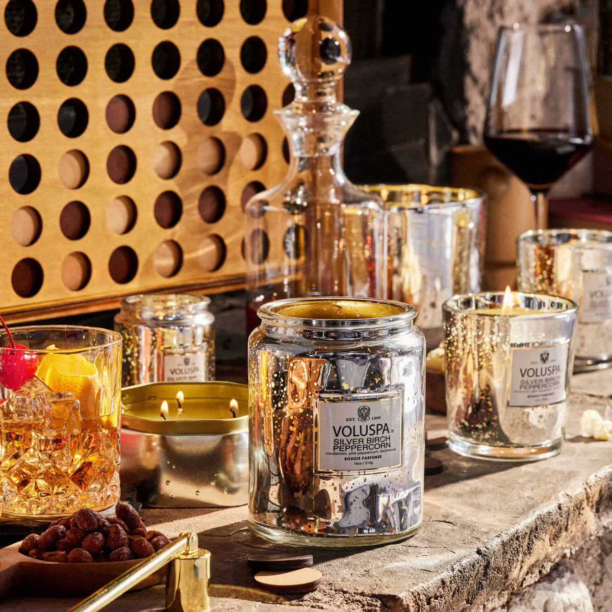 Voluspa Silver Birch Peppercorn Large Jar Candle 18 oz