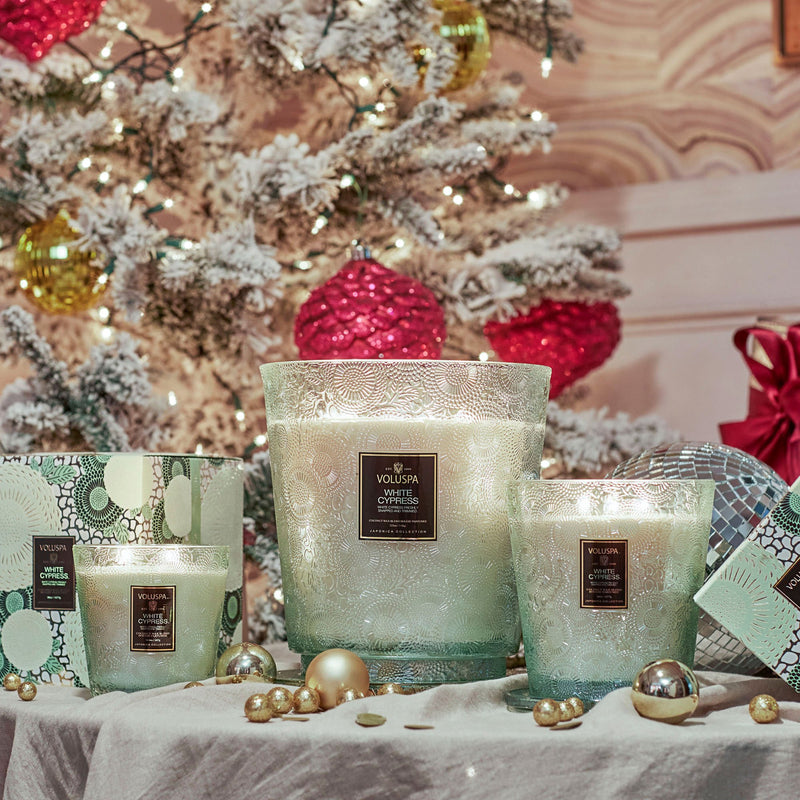 White Cypress - 2 Wick Hearth Candle