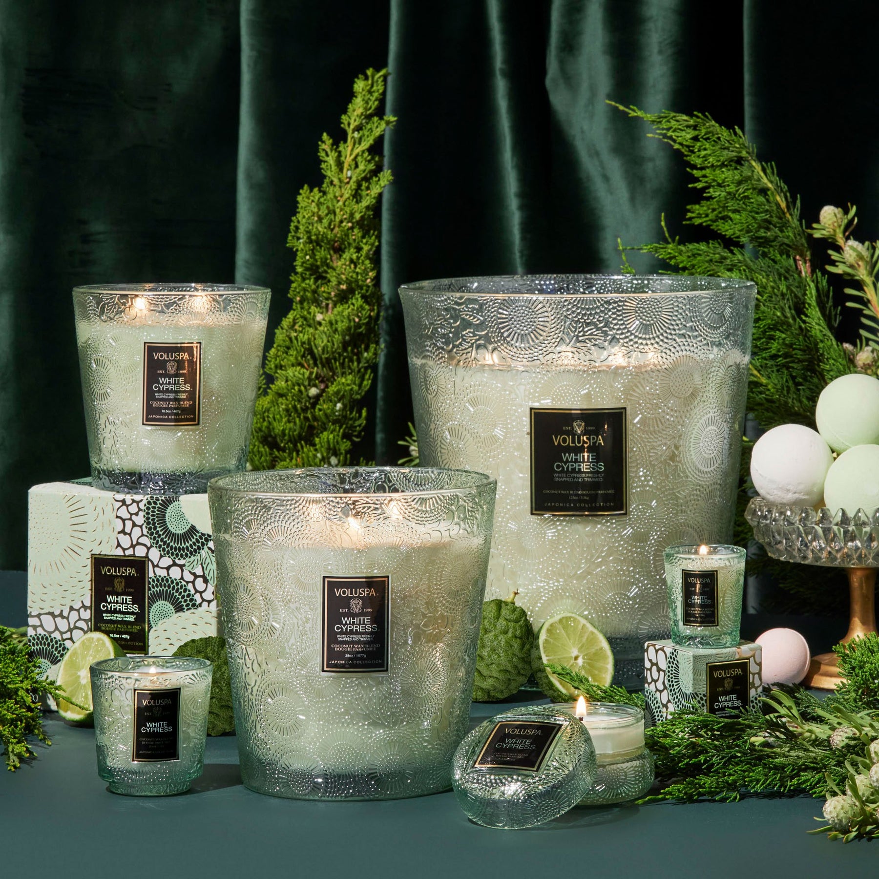 White Cypress - 2 Wick Hearth Candle