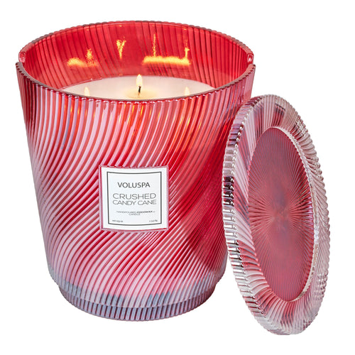 Crushed Candy Cane - Limited Edition Hearth 5 Wick Glass Candle