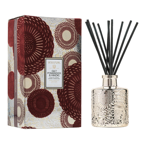 Gilt Pomander & Hinoki - Reed Diffuser