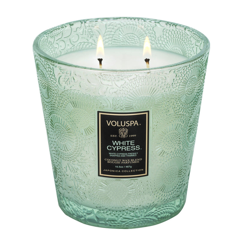 White Cypress - 2 Wick Hearth Candle