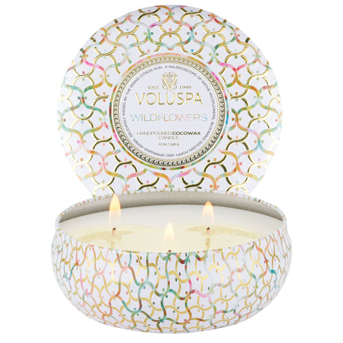 Wildflowers - 3 Wick Tin Candle