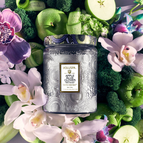 Apple Blue Clover - Large Jar Candle