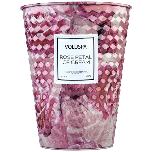 Rose Petal Ice Cream - 2 Wick Table Tin Candle